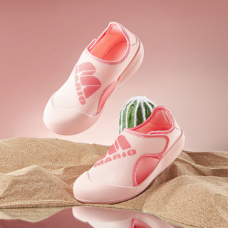 Cheerful Mario รองเท้าผ้าใบเด็กผู้หญิง สีชมพู กันลื่น ระบายอ…