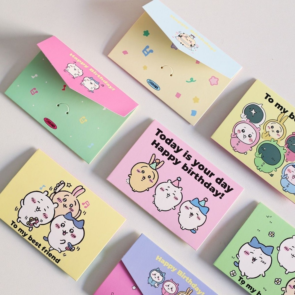 Galicici อะนิเมะญี ่ ปุ ่ น Chiikawa น ่ ารักสามพับการ ์ ดอวยพร/Blessing Card วันหยุดของขวัญวันเกิดการ ์ ดอวยพร