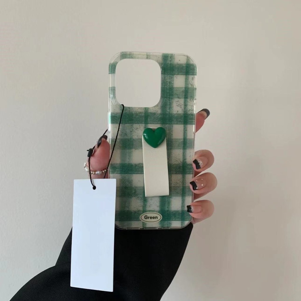 หรูหราลายสก ๊ อตหนังแหวนหัวเข ็ มขัดรักเคสโทรศัพท ์ สําหรับiPhone15 14 13 12 Pro Maxปลอกป ้ องกันการกระแทกกล ้ องDual IMDปกหลังแข ็ ง