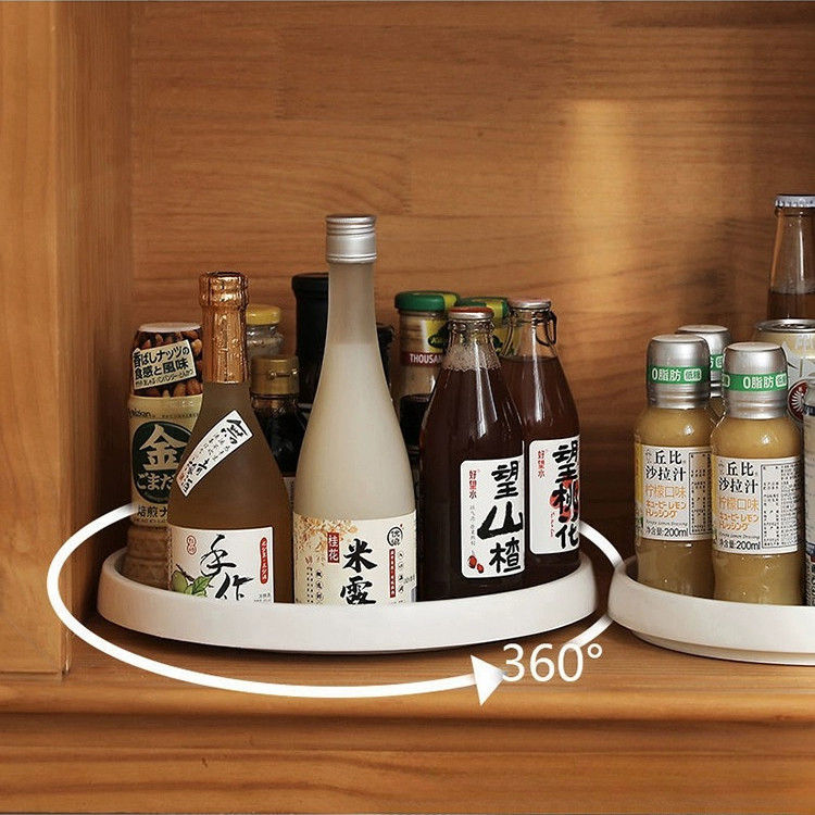 HERA 360° เครื่องเล่นแผ่นเสียงหมุนได้ ถาดเก็บของ ที่เก็บเครื่องปรุง ชั้นวางทรงกลม ออแกไนเซอร์ ชั้นวาง