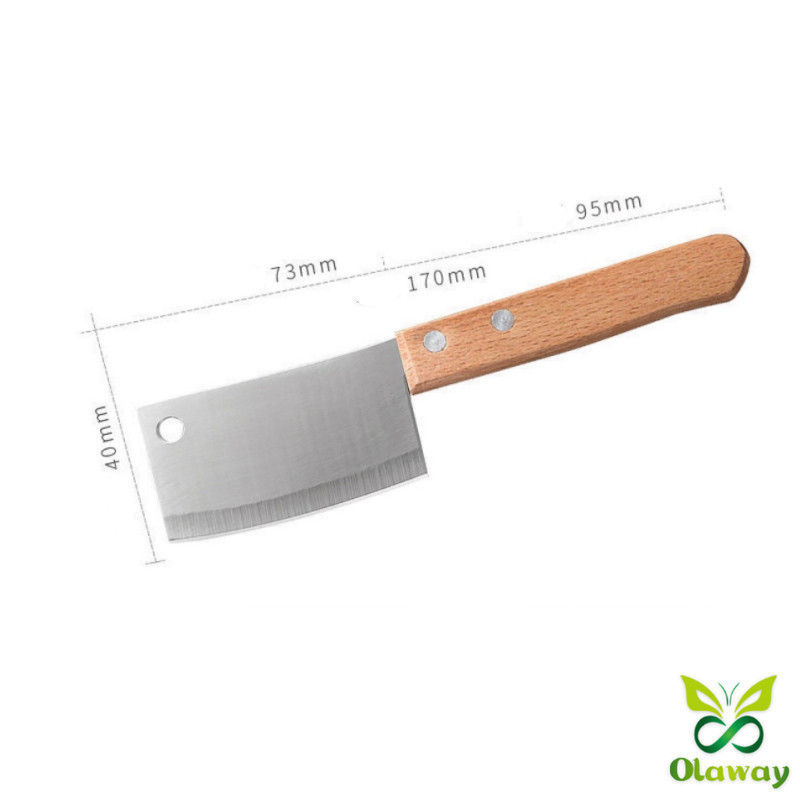 มีดอีโต้เล็ก mini ด้ามไม้ มีดบังตอจิ๋ว mini kitchen knife รูปที่ 6