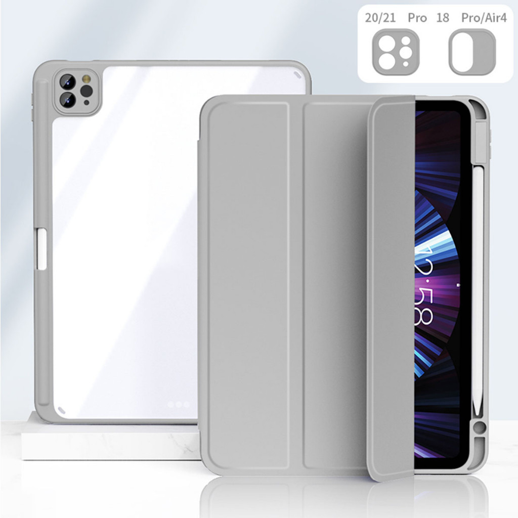 เคสไอแพด For gen10 10.9 2022 gen7 gen8 gen9 10.2 12.9 Air4 Air5 pro11 2020/2021 gen 5 gen6 mini6 หลังใสชาร์จปากกาได้