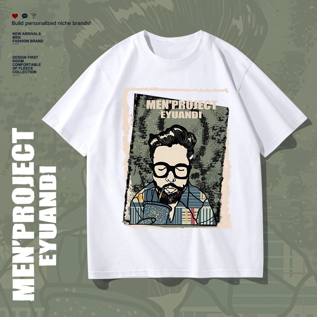 [พร้อมส่ง]D352  เสื้อยืดแขนสั้ง ผ้านุ่มยืดได้ใส่สบายฯ ลายแฟช y2k ชุดปกติ สีขาว วินเทจ สินค้ามาใหม่ ร