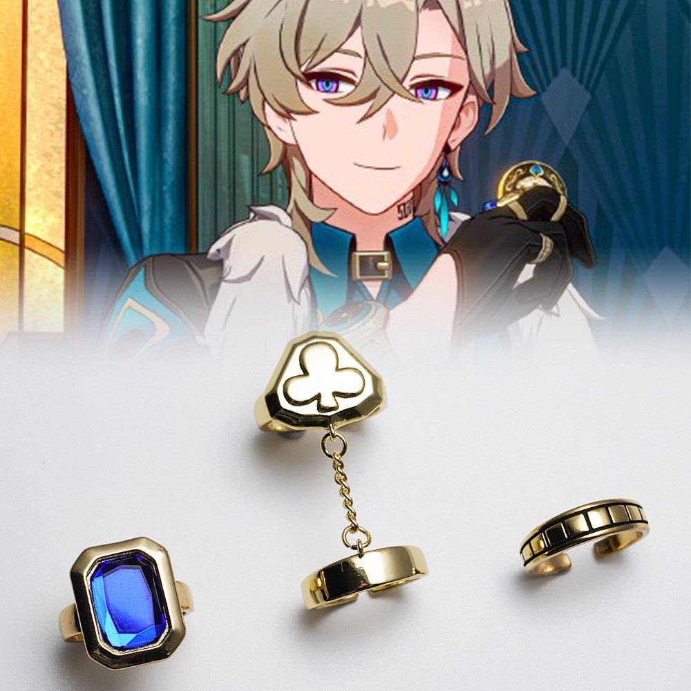 อะนิเมะเกม Honkai Star Rail แหวน Aventurine Kakavasha โลหะฮาโลวีน Man ผู้หญิงคอสเพลย์อุปกรณ์เสริมของขวัญ