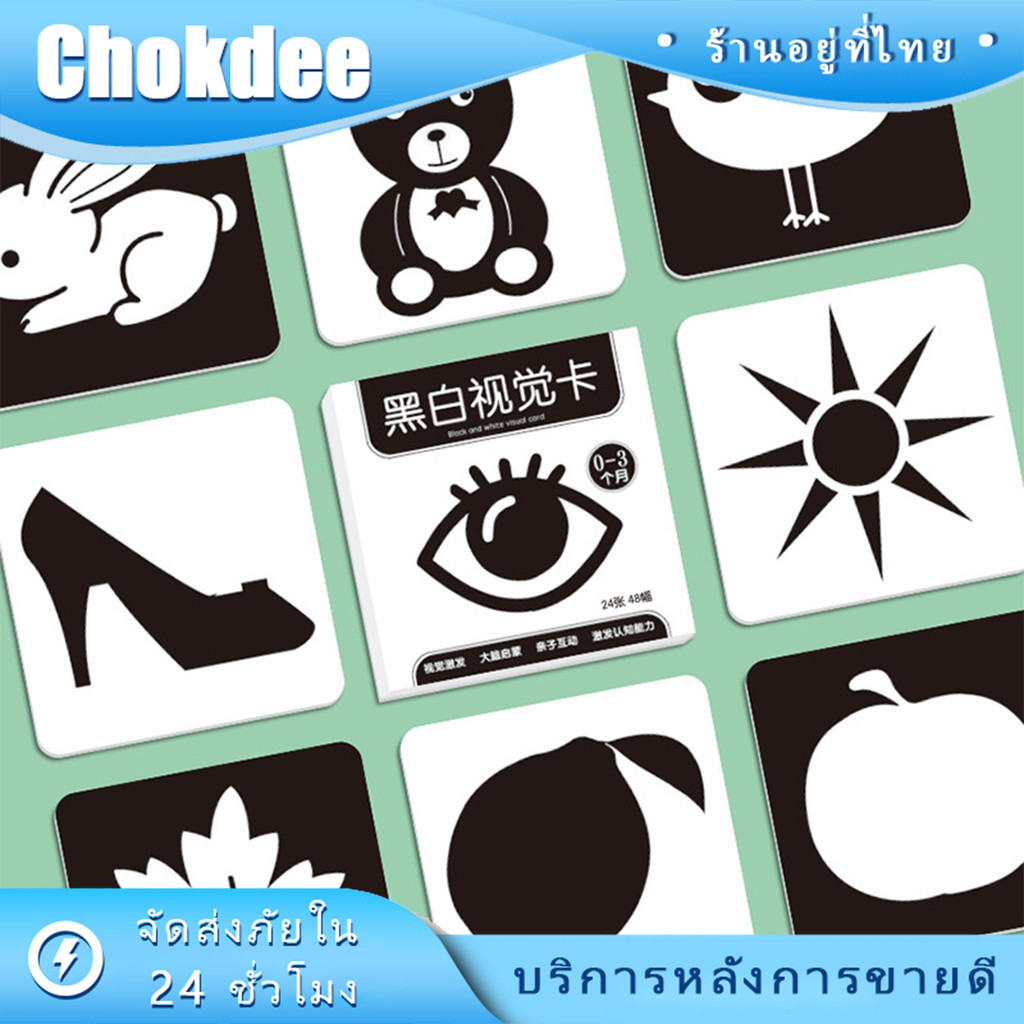 ร้านคนไทย! flash card เด็ก แฟลชการ์ดเด็กแรกเกิด0-12เดือน บัตรภาพ เสริมพัฒนาการสายตา