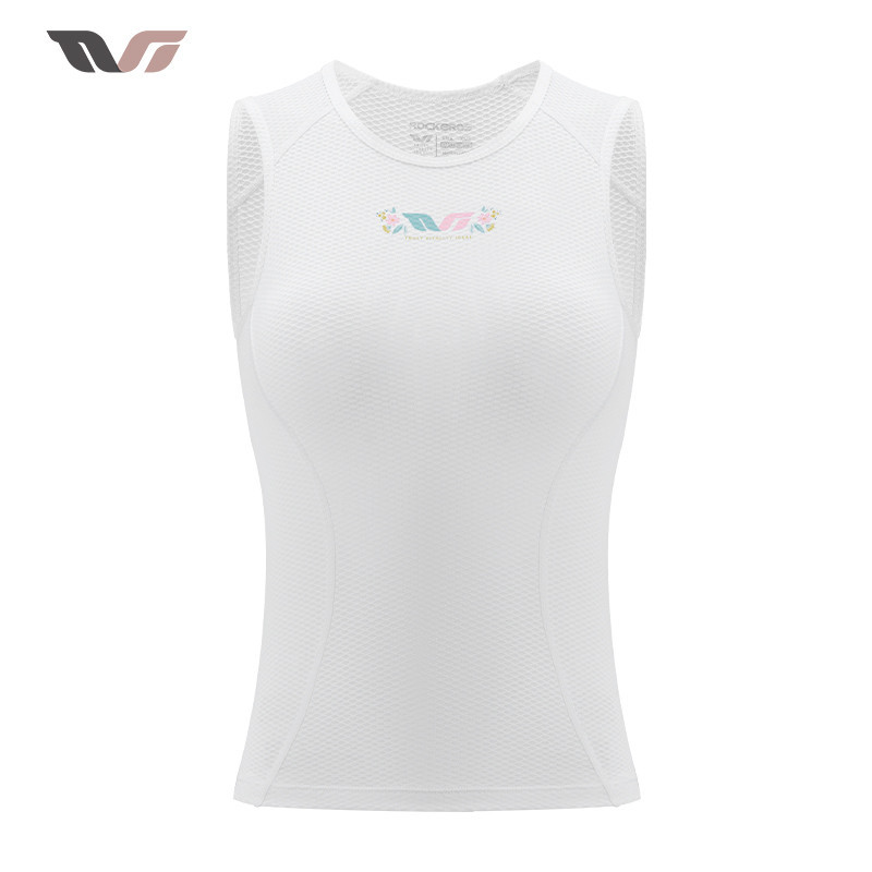 Rockbros ผู้หญิงขี่จักรยาน Jersey ฤดูร้อน Breathable 3D ตาข่าย Perspire จักรยานเสื้อกั๊กแขนกุดน้ําหนักเบาสบาย — صورة 4