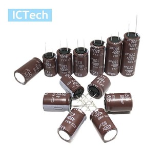 ตัวเก็บประจุอลูมิเนียมไฟฟ้า 6.3V 10V 16V 25V 35V 50V 100V 22UF 47UF 100UF 220UFV 470UF 1000UF 10 ชิ้น