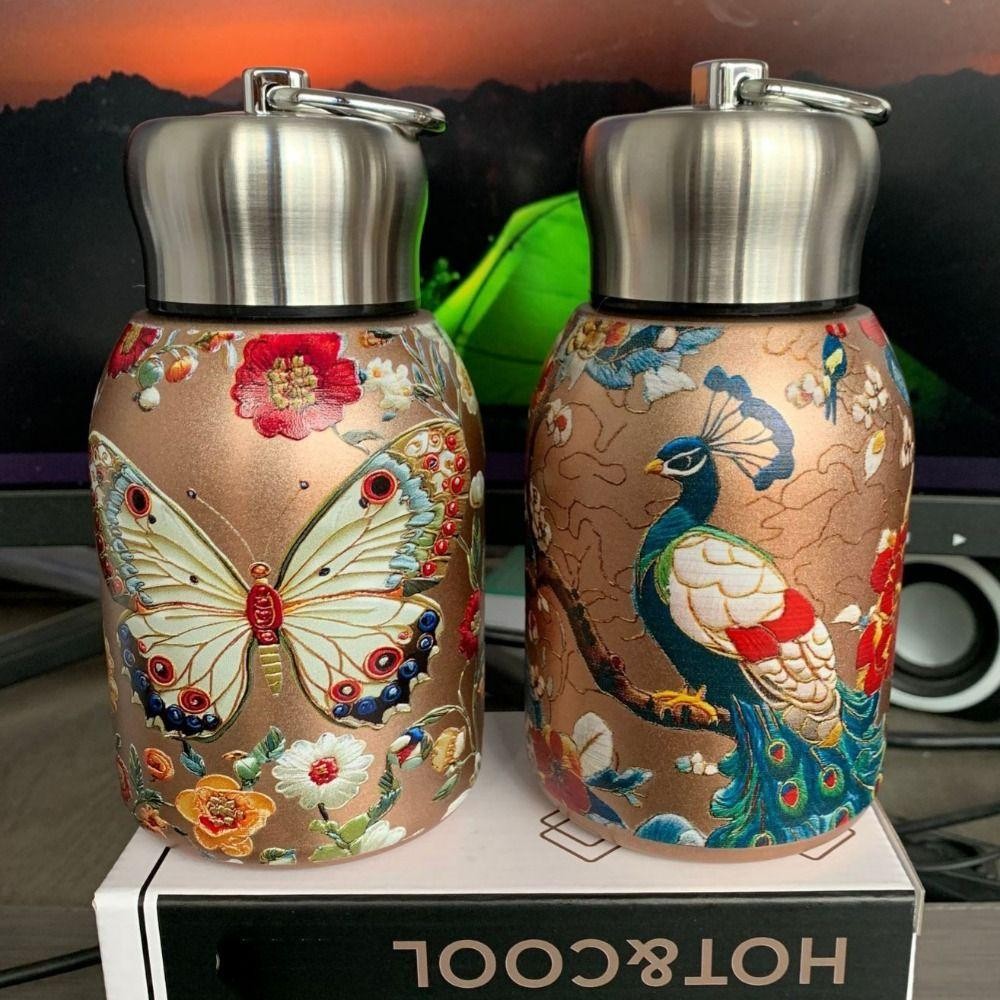 ขวดน้ํา โย็อค 316 สแตนเลส 300มล ถ้วยฉนวนป้องกันการรั่วแบบพกพาทนทานบางฉนวนขวดน้ําความร้อนเดินป่ากลางแจ้ง - รูปที่ 5