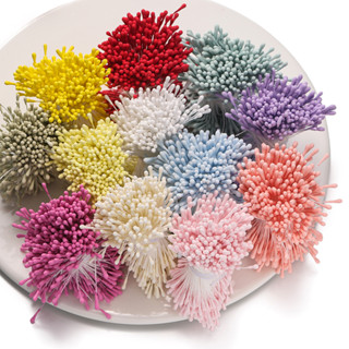 ดอกไม้ไหม2มม. แบบด้าน ดอกตูมทำมือ 150-390ชิ้น สำหรับช่อดอกไม…