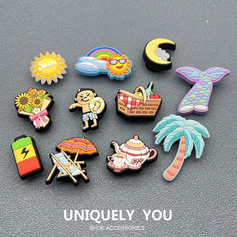 Jibbitz crocs ข้าม จิ๊บบิทซ์ เสน่ห์ เหมาะสําหรับตกแต่งส่วนบนรองเท้าหัวเข็มขัดยางชุดวันหยุดแฟชั่นอุปก