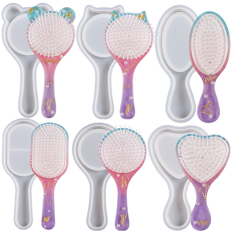 พร้อมส่ง | แม่พิมพ์ซิลิโคนรูปหวี เบาะหวีแปรง DIY (Silicone Mold for Making Hair Brush Comb)