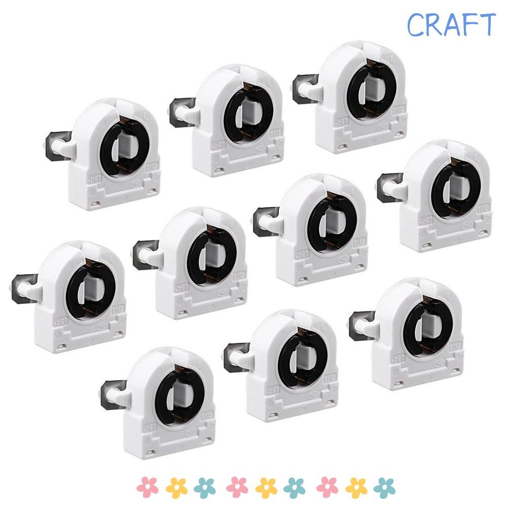 Craft 10 ชิ้น T8 ที่วางไฟเรืองแสง, ฐาน G13 ทนทานแบบไม่จม, หลอด LED ยาวนาน หลอดฟลูออเรสเซนต์ AC 500V 