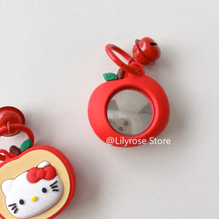 เคสสําหรับ AirTag Apple iTag ฝาครอบตําแหน่ง GPS พร้อมพวงกุญแจซิลิโคนอ่อนนุ่มป้องกันการล่มสลายพร้อมระฆังขนาดเล็กมะเขือเทศน่ารัก