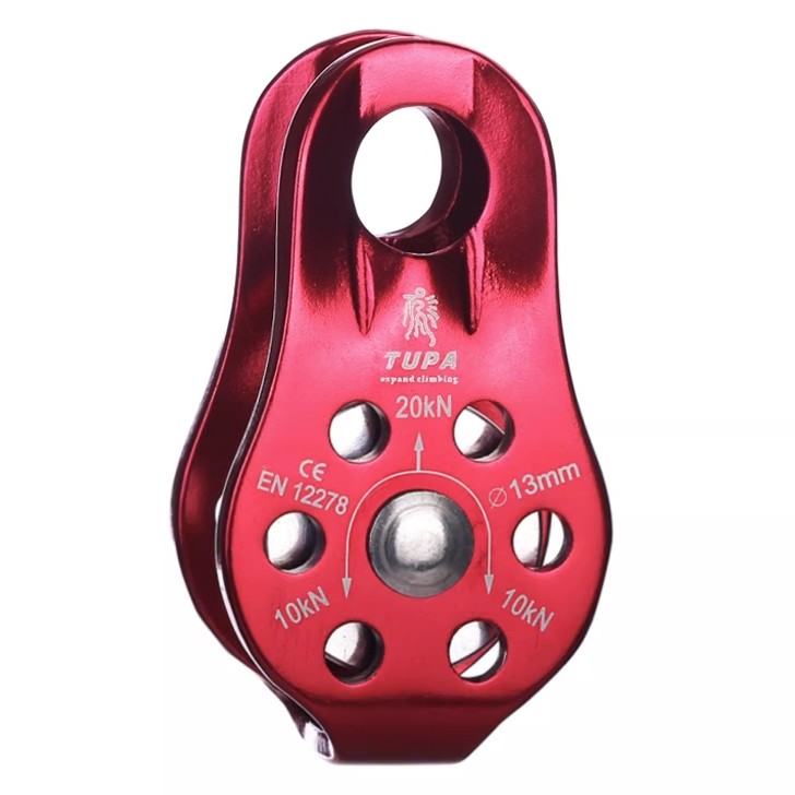 รอกเชือก เดี่ยว Pulley  รับน้ำหนักได้  20KN อลูมิเนียมอัลลอยด์ ยี่ห้อ : TUPA