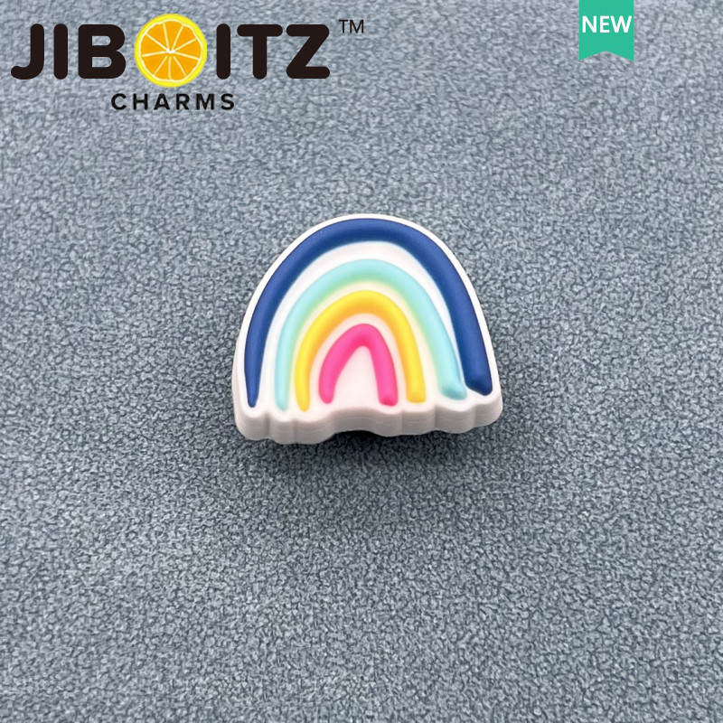 JIBBITZ cross charms ตัวติดรองเท้า Rainbow Sun ดีไซน์สดใส ตัวติดรองเท้า cross