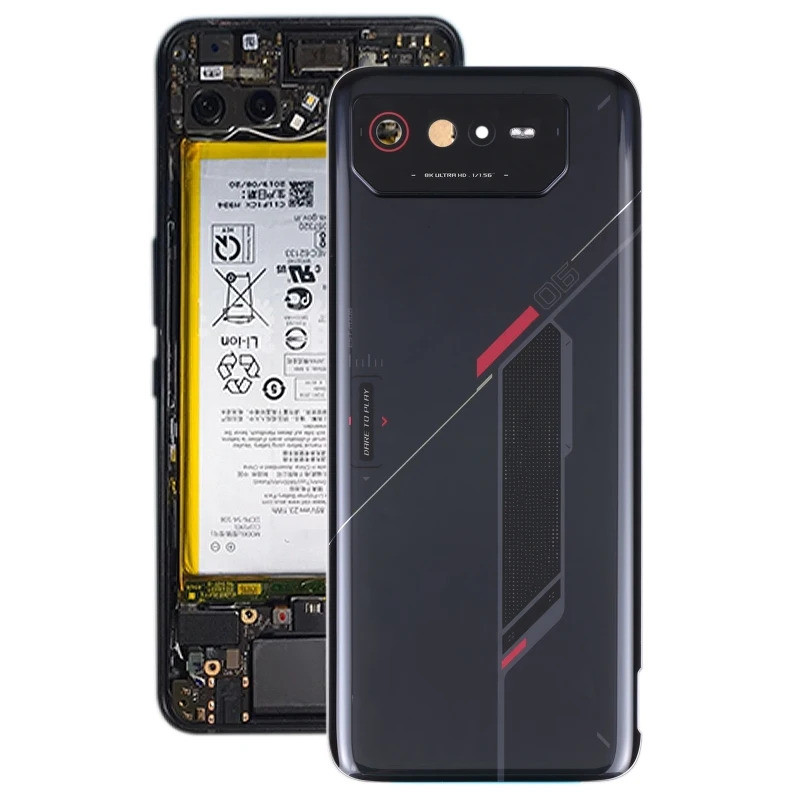 ฝาหลังแบตเตอรี่แก้วสำหรับ Asus ROG Phone 6 AI2201-C AI2201-F เปลี่ยนเคสโทรศัพท์
