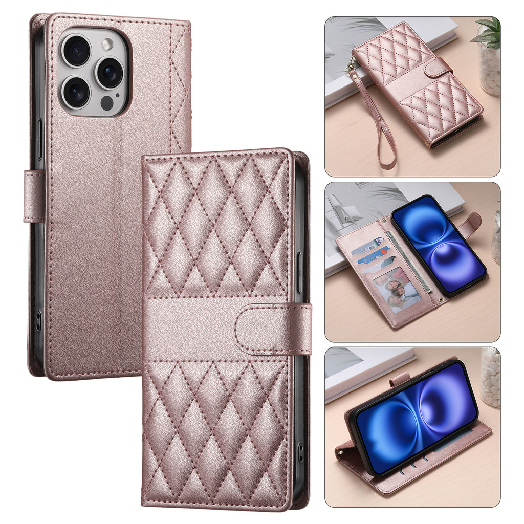 กรณีพลิกสําหรับ CASE For iphone 6 6s 7 8 Plus SE 2020 2022 SE2 SE3 X XR XS 11 Pro Max 12 13 mini PUหนังกระเป๋าสตางค์แม่เหล็กพร้อมช่องใส่การ์ดกระเป๋าSoft TPU Shell Standสลิงสายคล้องมือ - รูปที่ 3