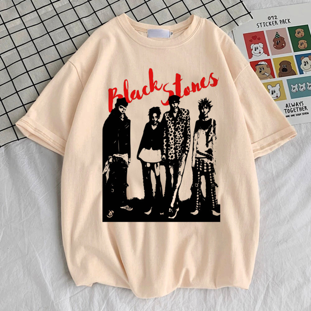หินสีดํา Nana Osaki เสื้อสาวความงาม Vintage Psychedelic 2000s kawaii อะนิเมะสบาย Breathable Universi