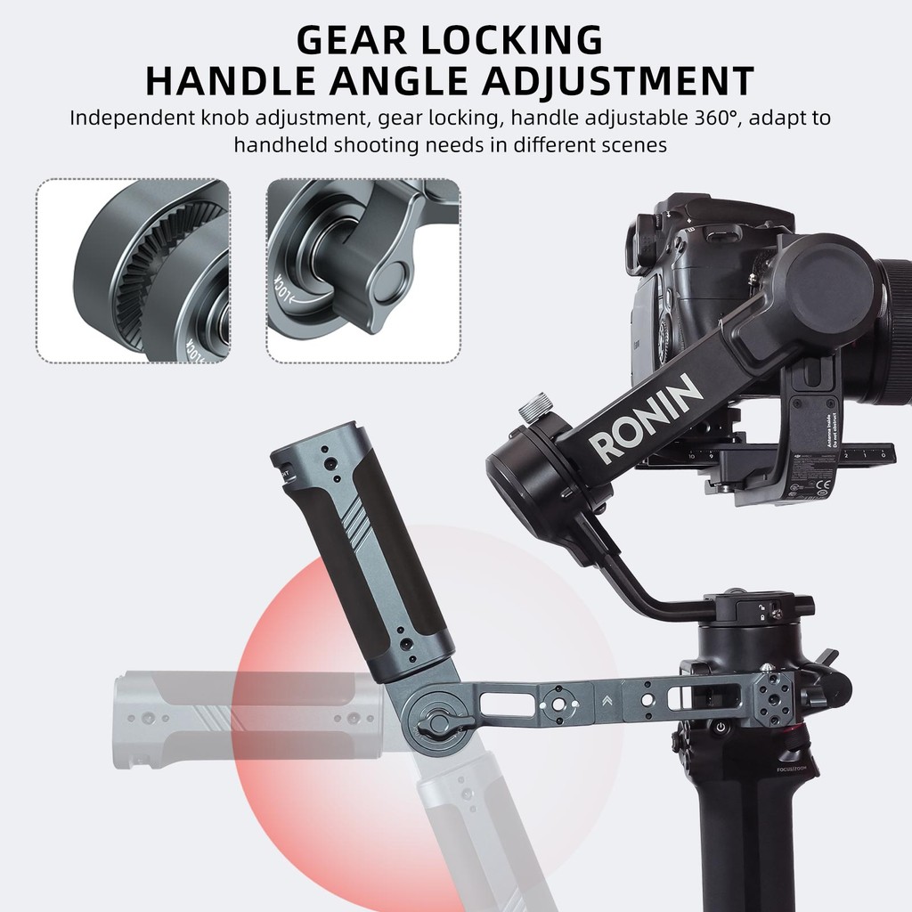 โลหะปรับสลิง Handgrip Gimbal Handle ใช้งานร่วมกับ DJI RS4 PRO RS3 RSC2 Mini Stabilizer Ergonomic Grip