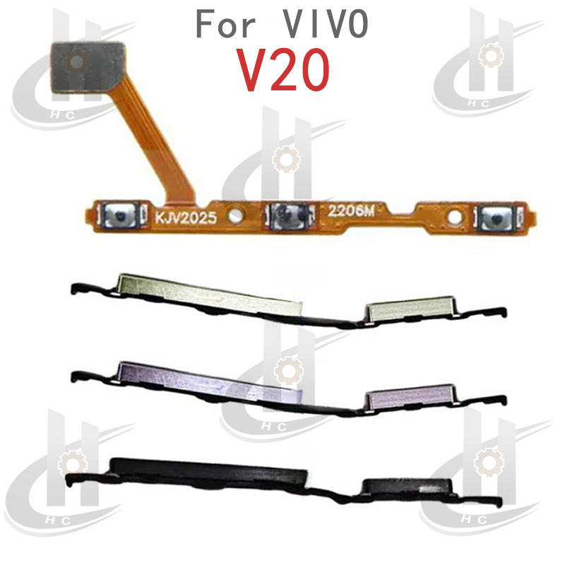 สําหรับ VIVO V20 ปุ่มด้านข้างปรับระดับเสียง Flex Cable Keys ปุ่มปิดปุ่มปรับระดับเสียงขึ้นและลงด้านข้างส่วนทดแทน