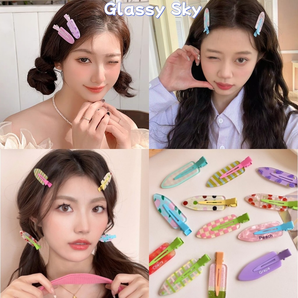 Glassy Sky💖พร้อมส่ง💖 กิ๊บติดผม ลายนําผล ไม้น่ารักน่ารัก ไร้รอยต่อ สําหรับผู้หญิง(VO-5)