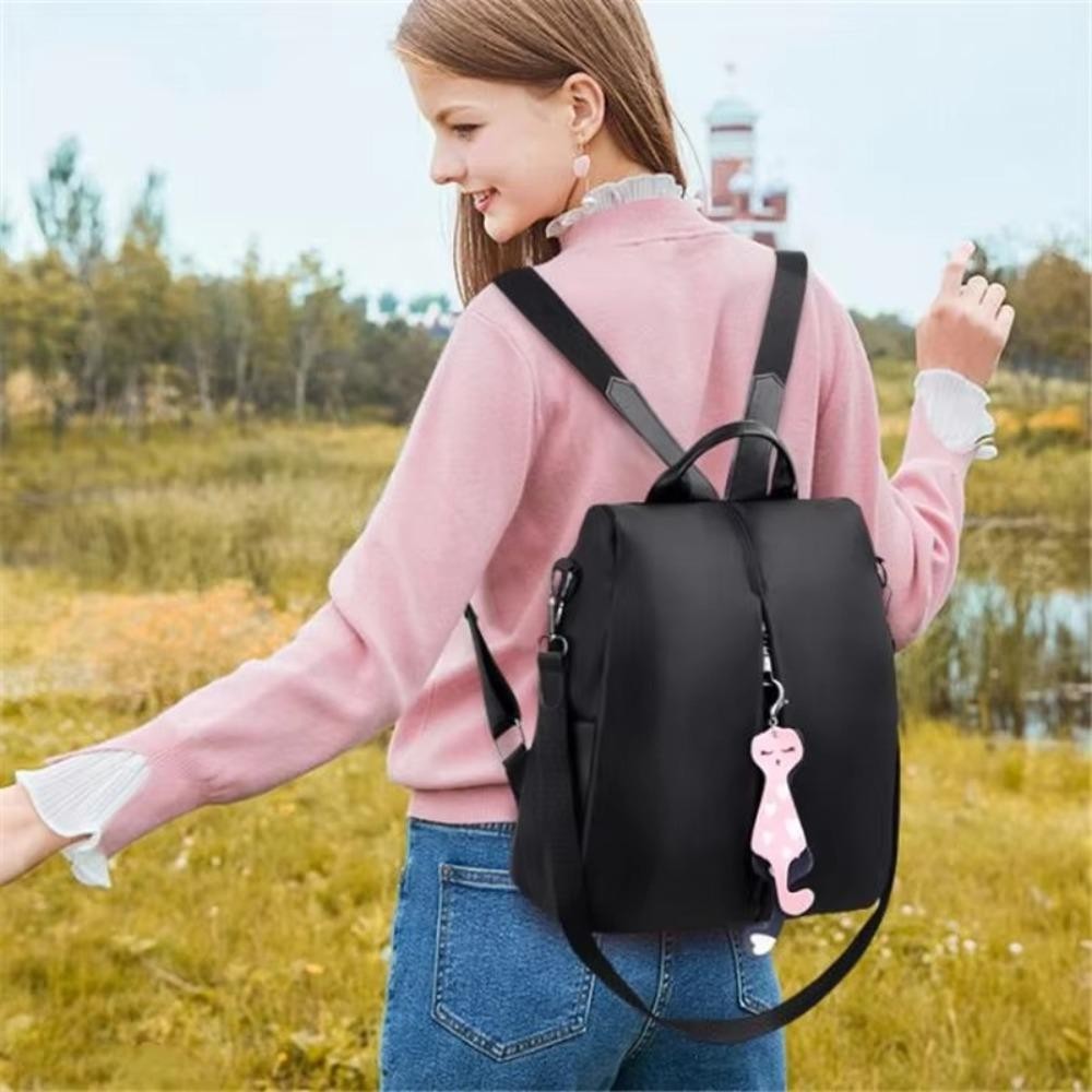 Yuang Rucksack กระเป๋าสะพายไหล่ผู้หญิงป้องกันการโจรกรรมความจุขนาดใหญ่กระเป๋าสะพายไหล่กันน้ําสําหรับเด็ก