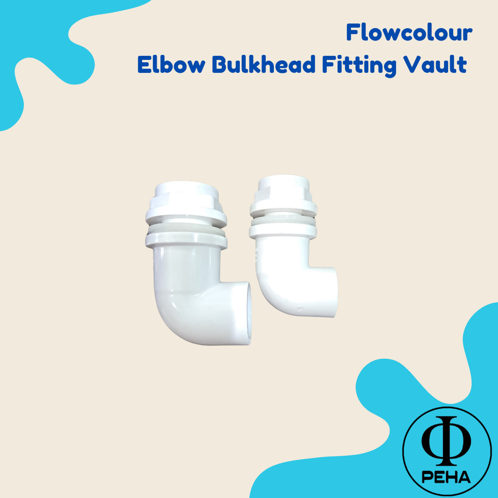 Flowcolor Elbow Bulkhead Fitting Vault ring Pipe UPVC โดย Sanking Pipe San King