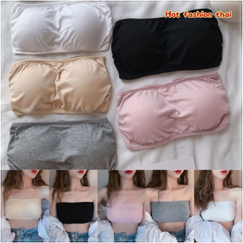 Hot Fashion~พร้อมส่ง เกาะอกมีฟองน้ำในตัว ทรงเซ็กซี่ปนน่ารักผ้าใส่สบาย "WL-5"