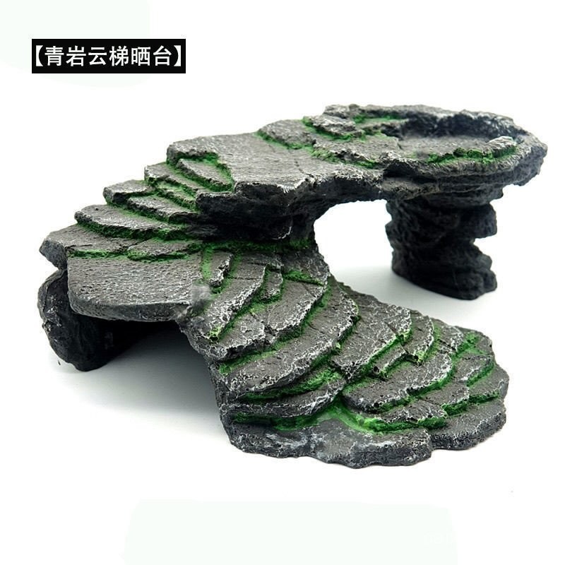 แพลตฟอร์มอาบแดดเต่า บันไดสัตว์เลื้อยคลาน แพลตฟอร์มปีนป่าย ที่ซ่อนหลุม บ้านซ่อนตุ๊กแก บ้านสัตว์เลี้ยง ภูมิทัศน์ แพลตฟอร์มอาบแดดเต่า