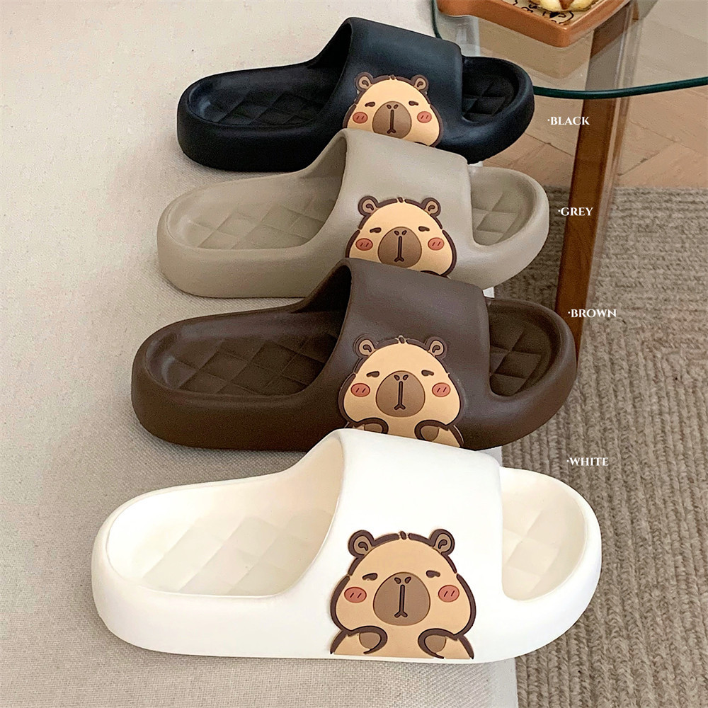 Xixtiao รองเท้าแตะรองเท้าแตะสบายคู่น่ารักบ้าน Kapibara ฤดูร้อน