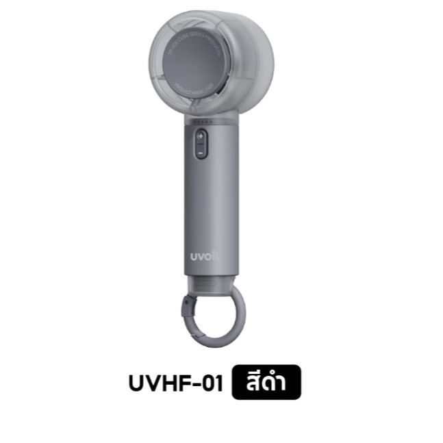 uvolt พัดลมพกพา UVHF-01 Handheld Fan ปรับได้ 5 ระดับ แบตเตอรี่ 2000mAh ใช้งานได้นาน 6 ชั่วโมง