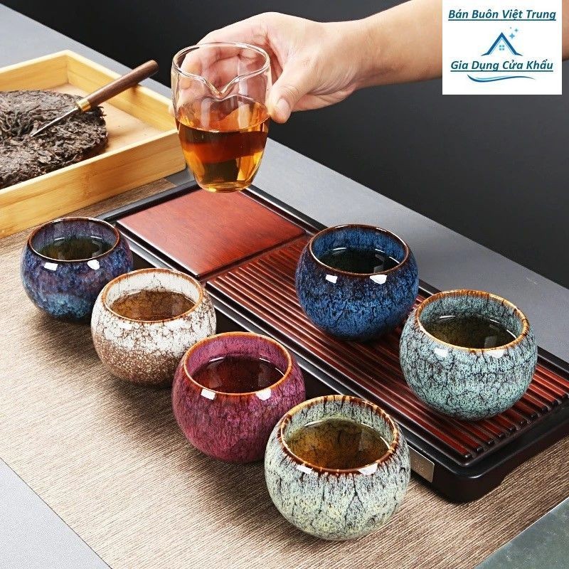 (กล่องรวม) ชุดถ้วยชา Tran มด Muc Five Elements 5 ชิ้นพร้อม H. พรีเมี่ยมไฟเกลซ (C100105Bbvt)