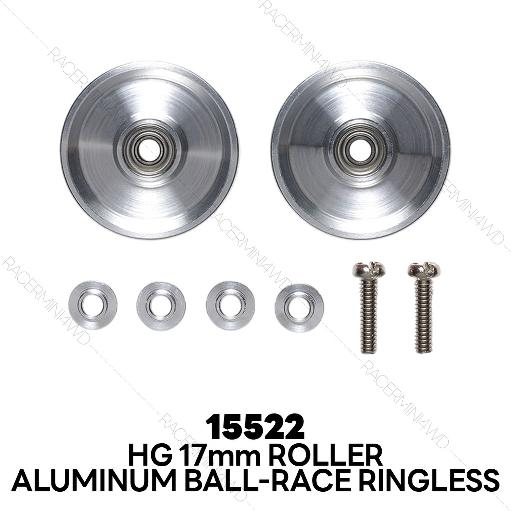 TAMIYA 15522 HG 17mm Aluminum Ball-Race Rollers (Ringless)