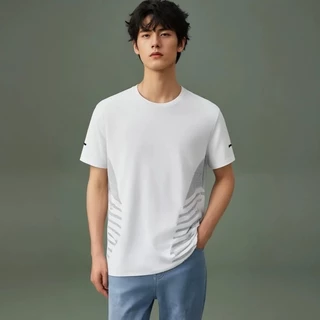 เสื้อยืดชาย M-5XL ระบายอากาศดี-แห้งไว สไตล์เกาหลี ทรงหลวม สำหรับวิ่งและออกกำลังกาย