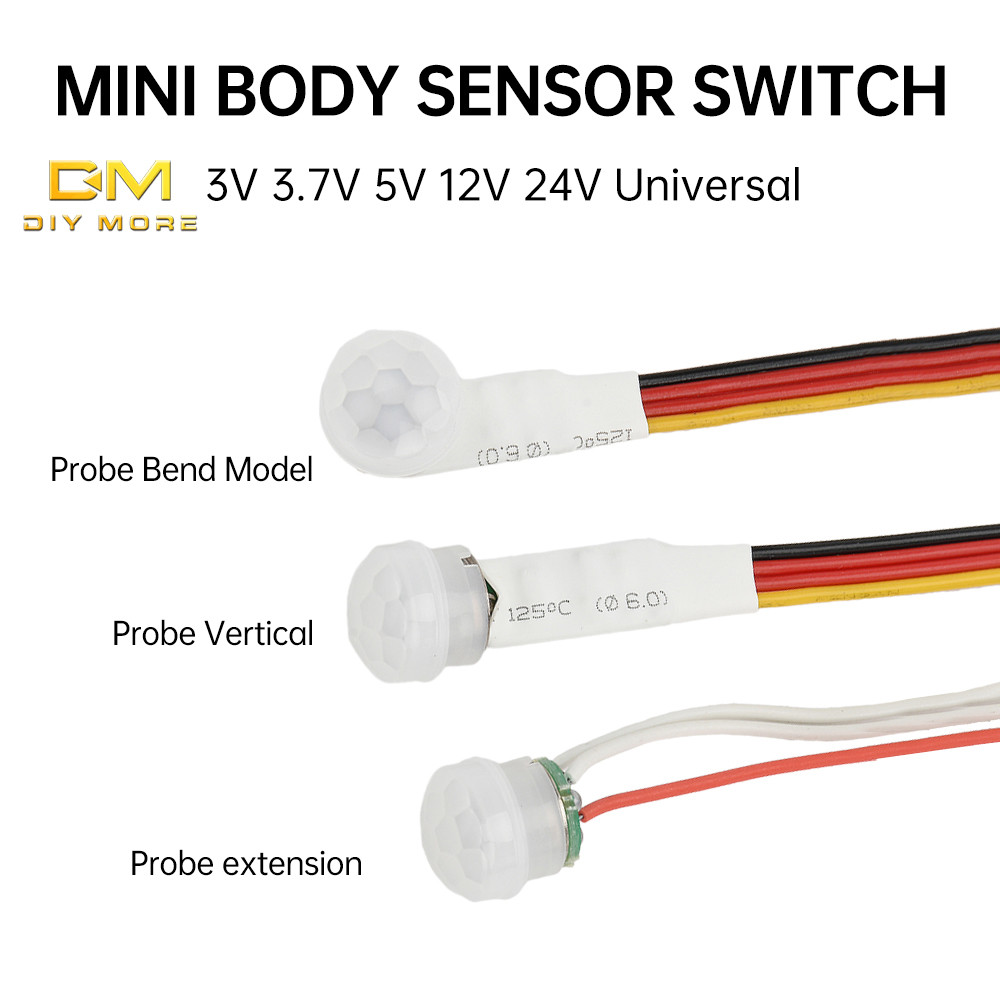 Diymore DC 3-24V Body Sensor สวิทช์ Mini Motion PIR Pyroelectric อินฟราเรด Body Motion Sensor เครื่อ