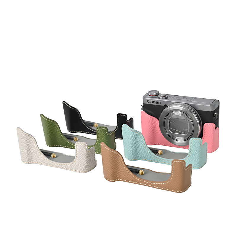 G7x3 G7X2 ปลอกหนัง Pu กล้องครึ่งสําหรับ Canon G7X II G7X III G7X Mark III II