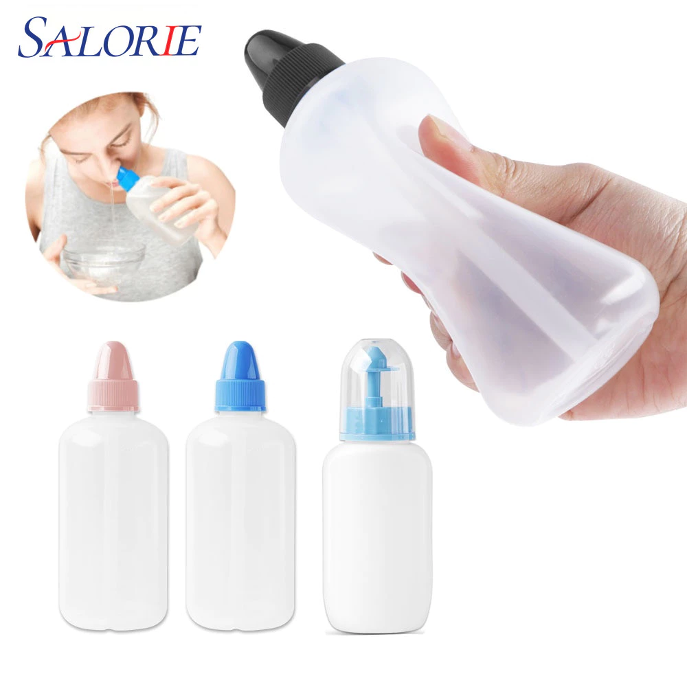 ทําความสะอาดจมูกขวดล้างจมูก Neti หม้อล้างเครื่องซักผ้าจมูกหลีกเลี่ยงภูมิแพ้ Rhinitis ผู้ใหญ่เด็ก 250ml พร้อม Cannula