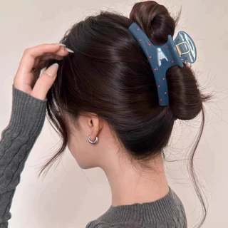 COD💋1 ชิ้นแฟชั่น Blue Spot Hairpin ผมคว้าคลิป Headwear อุปกรณ์เสริม -จัดส่งจากไทย
