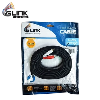 ✅มาตรฐาน GLINK GLDC001 สายลำโพง GLDC-01 CABLE SOUND PC TO SPEAKER JACK AUX 3.5mm to RCA 1:2 M/M 1ออก2