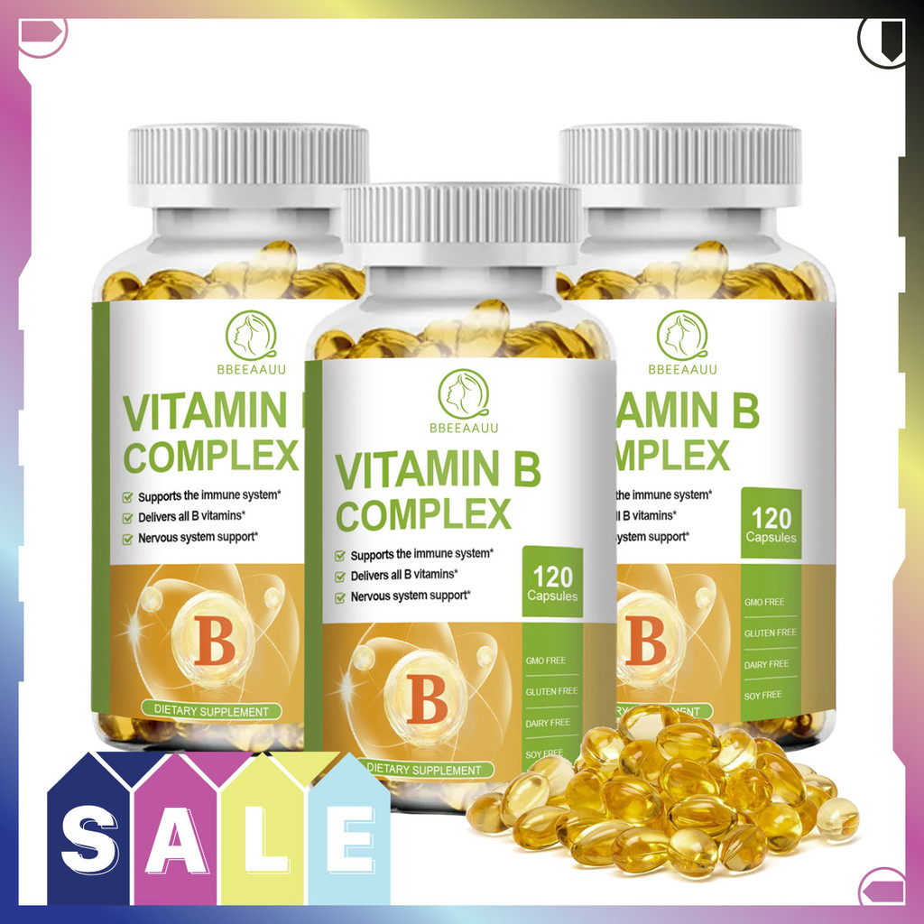 BBEEAAUU Vitamin B Complex Capsules วิตามินบ รองรับระบบภูมิคุ้มกัน สุขภาพระบบประสาท