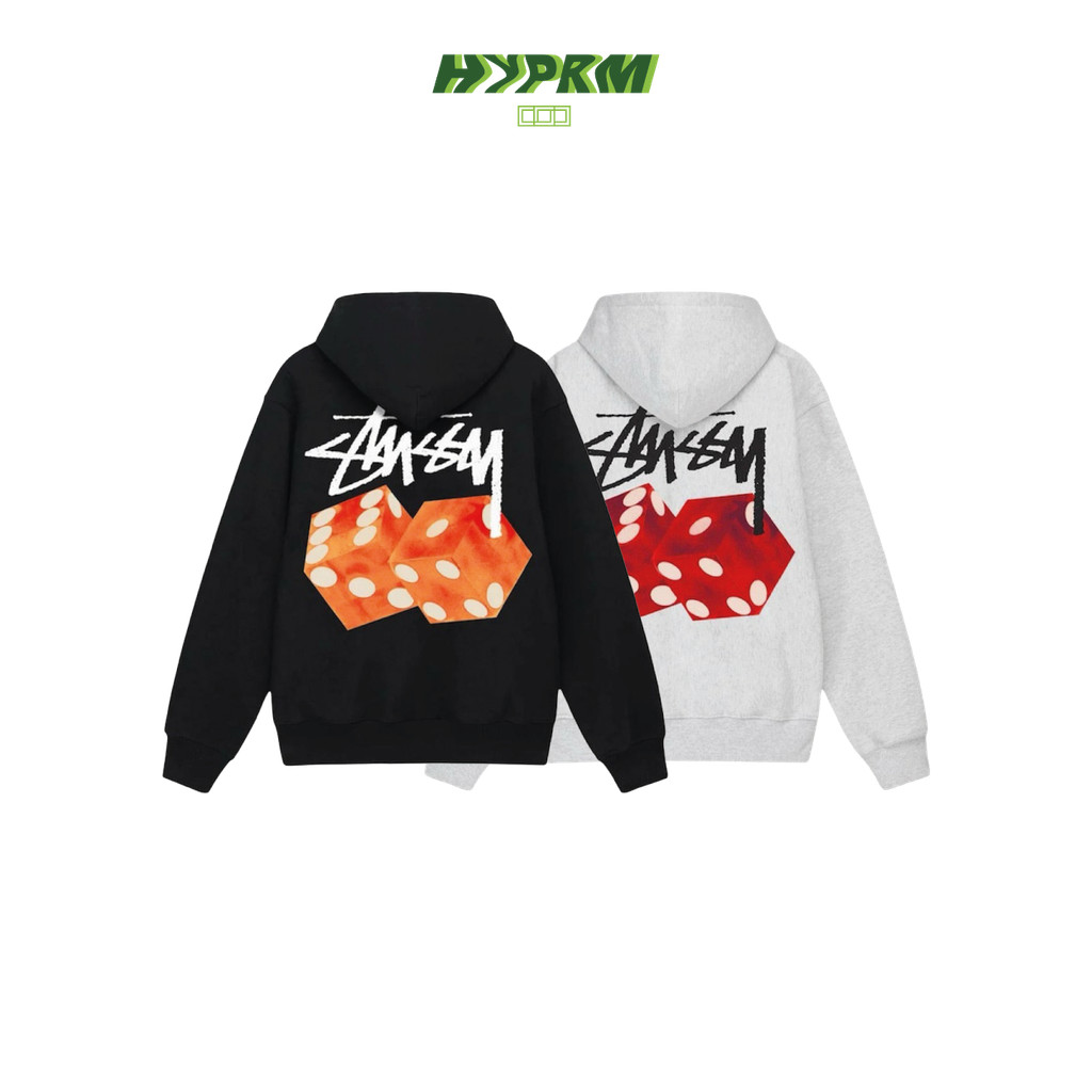 Stussy SS23 เสื้อกันหนาวมีฮู้ดแบบจุ่ม