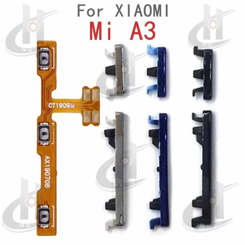 สําหรับ Xiaomi Mi A3 CC9E ปุ่มด้านข้างปุ่ม Flex Cable Keys ปุ่มปิดระดับเสียงขึ้นและลงปุ่มด้านข้างอะไหล่ทดแทน