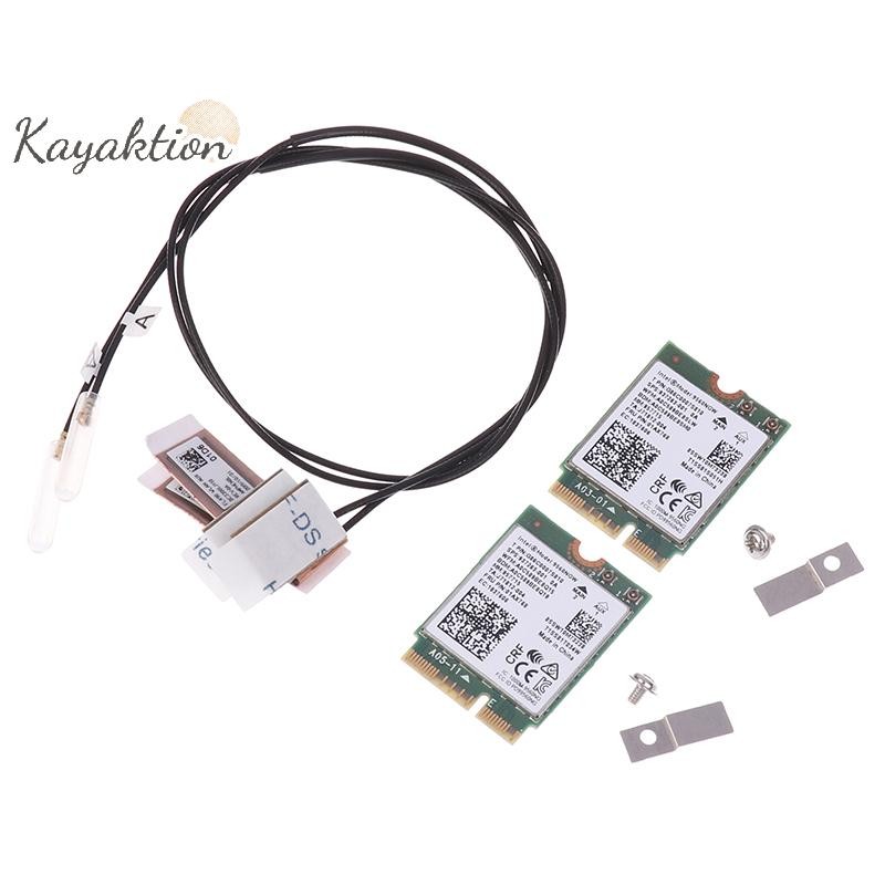 Kayaktion 9560NGW การ์ด WiFi + เสาอากาศ 1733Mbps AC 9560 Dual Band 2.4G/5G BT 5.0 802.11Ac M.2 CNVI 