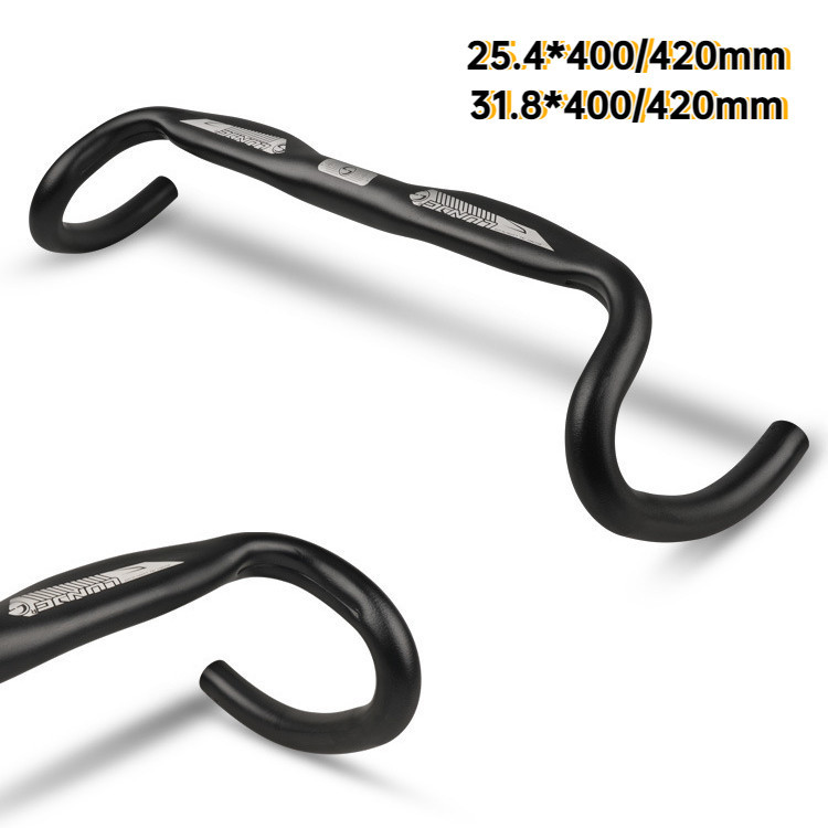 จักรยานเสือหมอบโลหะผสม Dropbar 25.4 มม . / 31.8 มม . * 400 มม . / 420 มม