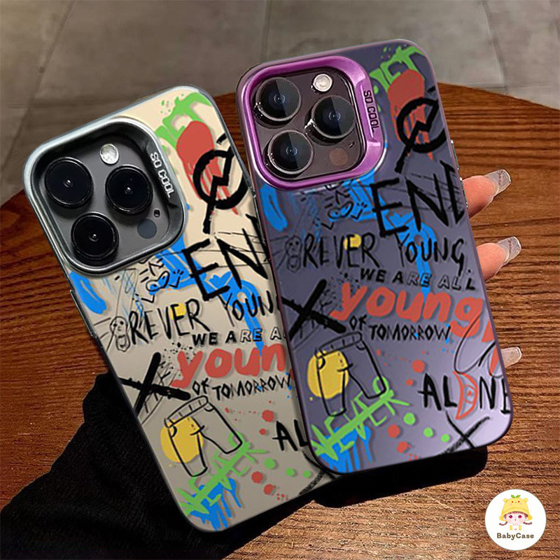 ภาษาอังกฤษหนุ่ม ซอฟท์เคสฉลากภาษาอังกฤษสร้างสรรค์สำหรับ iPhone 11 15 13 12 14 Pro Max XR 7Plus 8 7 14 15 Plus X XS Max