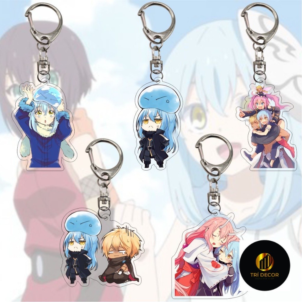 พวงกุญแจตัวการ์ตูน Rimuru Tempest สีสันสดใส Lip-Friendly อะนิเมะ Rimuru Tempest พวงกุญแจ