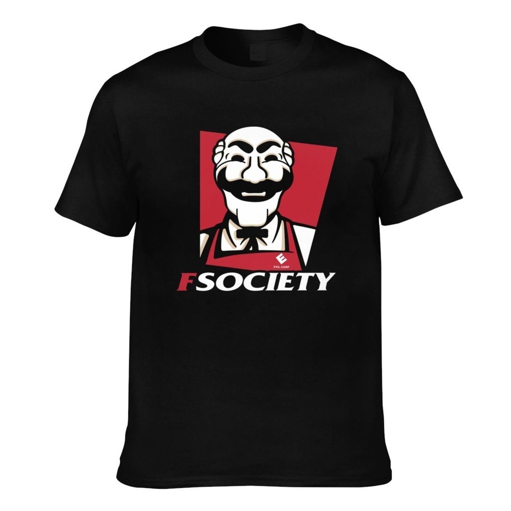 เสื้อยืดพิมพ์ลายธีม Mr. Robot F-Society สำหรับผู้ชาย คุณภาพสูง