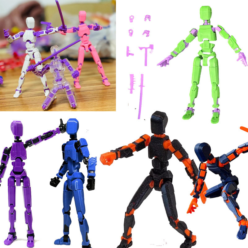 Lucky ฟิกเกอร์ Dummy Action Figure 3D Titans ข้อต่อขยับได้ T13 ของเล่น สําหรับเด็ก ของขวัญ 13 ชิ้น