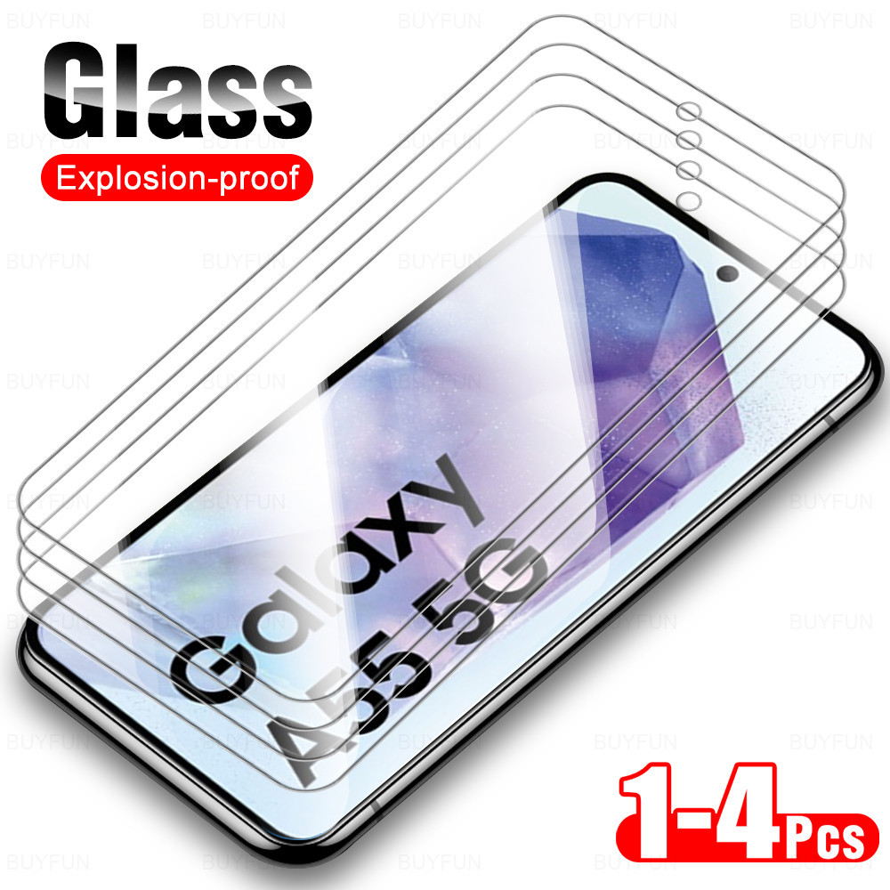 1-4Pcs Case Tempered Glass Protector For Samsung Galaxy A55 A35 A25 5G A15 4G A05 A05s Protective Film Samson Sumsung A 55 55A