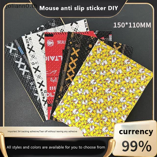 Joliann0 15*11 ซม.DIY Anti-Slip Wireless Gaming Universal สไตล์สติกเกอร์เมาส์ Sweat-Proof Mouse Grip เทปสวมใส่ PC เดสก์ท็อปแล็ปท็อป th